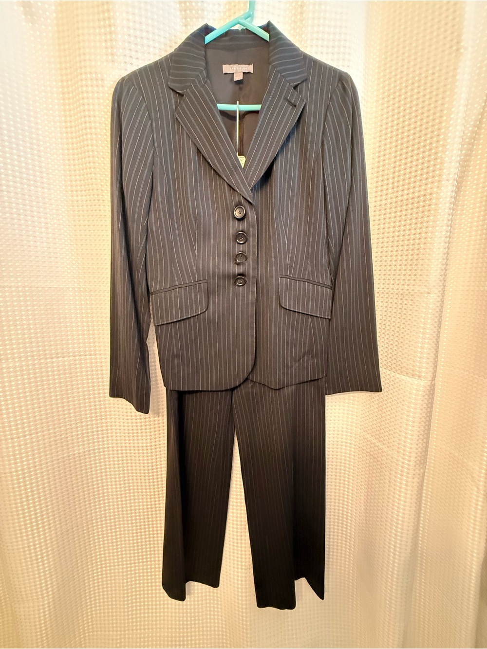 Classic Women's Pinstripe Suit Jacket & Pants